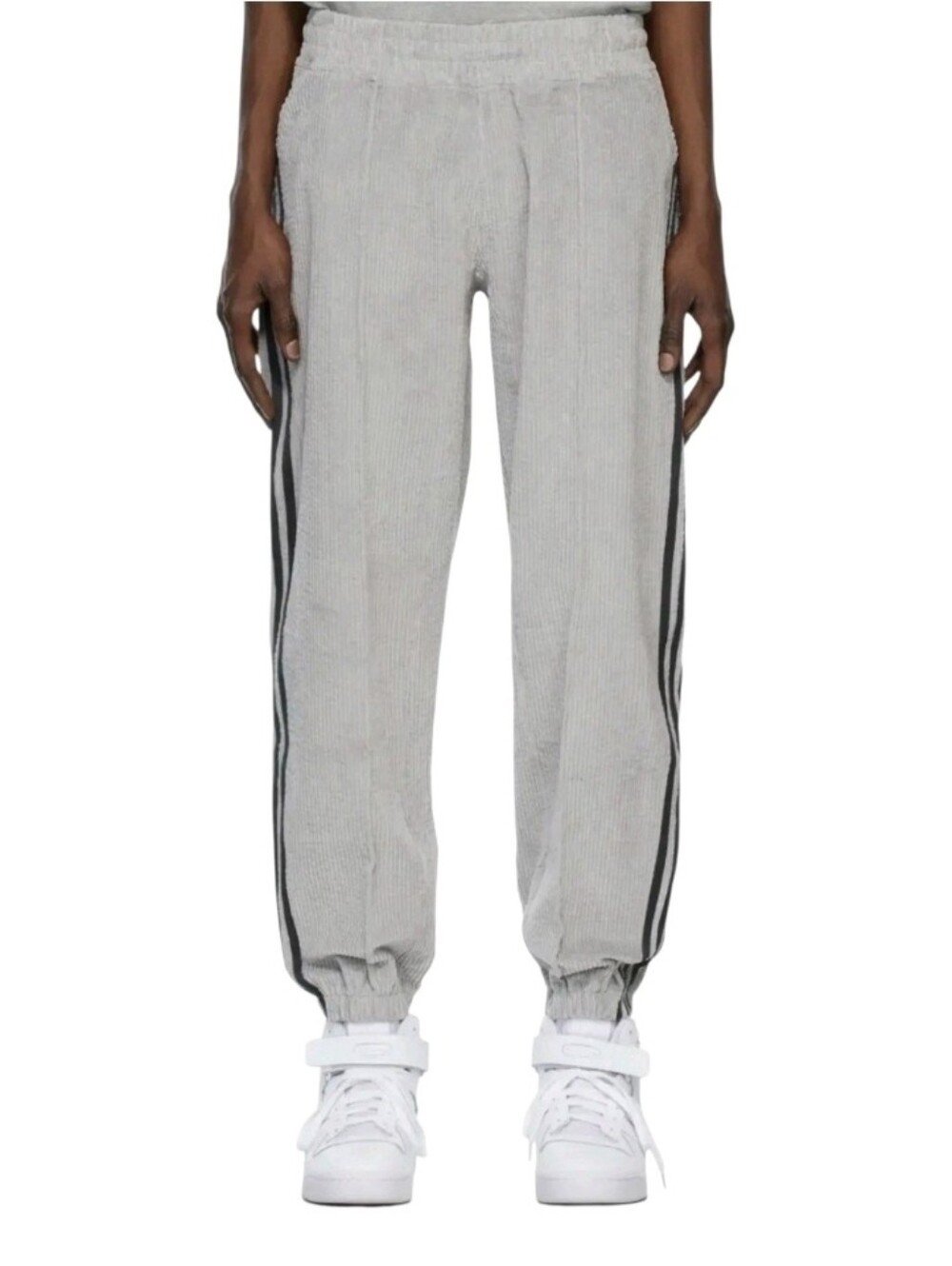 Adidas X Ivy Park Gray Corduroy Baggy Streetwear Drawstring Joggers. Size 2XL